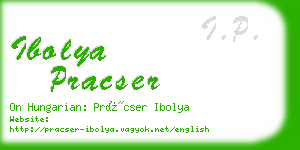 ibolya pracser business card
